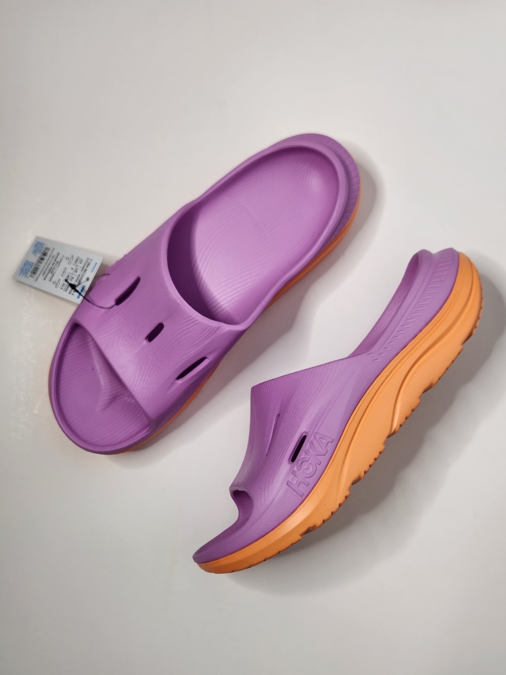 Hoka U Ora Recovery Slide 3 Violet Bloom Comfy Lifestyle Men’s Sandals Size 7 - Picture 3 of 7